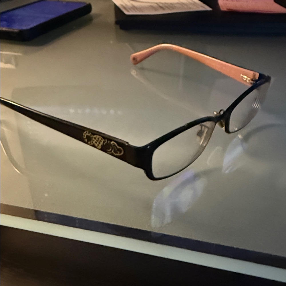 Coach Elegant Black and Pink Glasses Frames